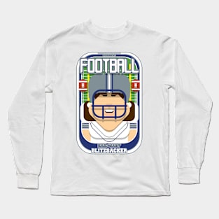 American Football White Silver Blue - Hail-Mary Blitzsacker - June version Long Sleeve T-Shirt